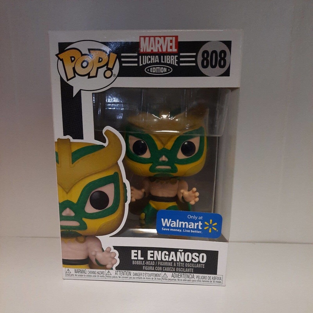 Funko Pop Marvel Loki Lucha Libre Edition El Enganoso Walmart Exclusive #808 DMG